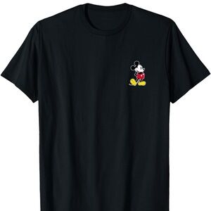 Disney Black Tee with Mickey Mouse Graphic